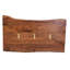 Table de salon 47 x 23,5 x 17,5 po, style 95% bois, avec pieds en bois et en métal, aspect moderne