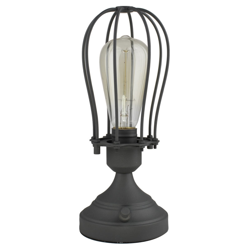 Zahra Metal Table Lamp, Charcoal Gray