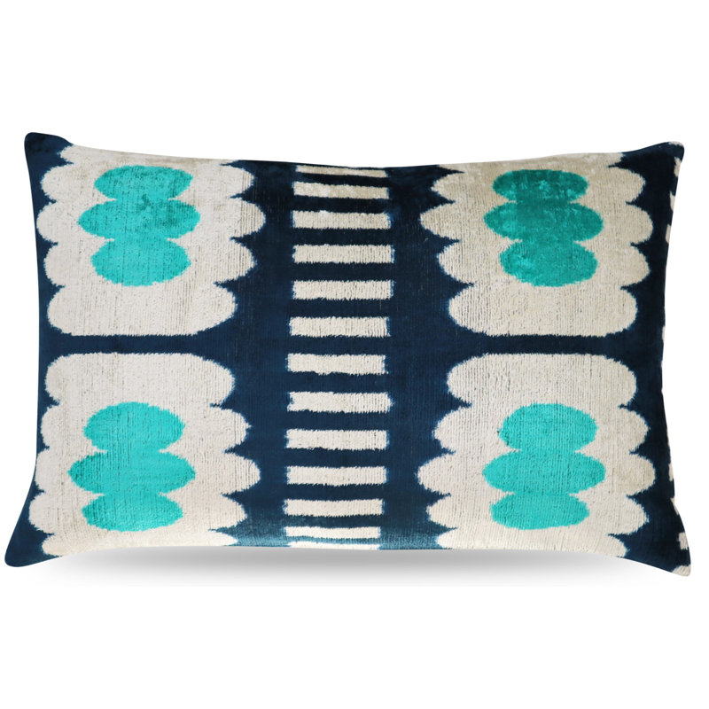  Housse de coussin et insert, Bleu, 16 po x 24 po, Rectangulaire
