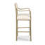 Upholstered Stool with Metal Frame