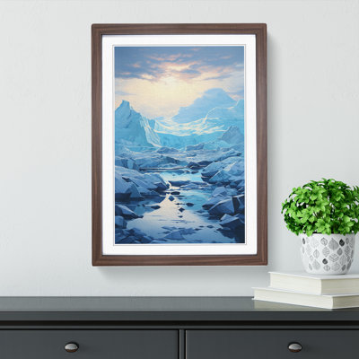 Glacier Conceptual - Framed Print