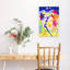 Vibrant Night Garden Abstract Colorful Dreamy Dragonfly Landscape Nature Wall Art Print by Isabelle Brent - Wrapped Canvas Print-1684794318