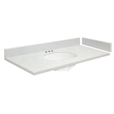 Vision 37.5"" Single Bathroom Vanity Top -  Transolid, VT37.5x22-1KU-3A-A-W-4