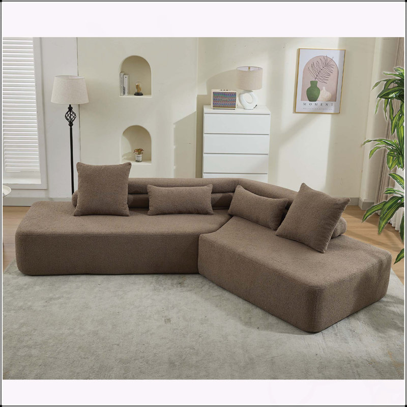 Canapé modulaire Boneless Minimalist, Brun