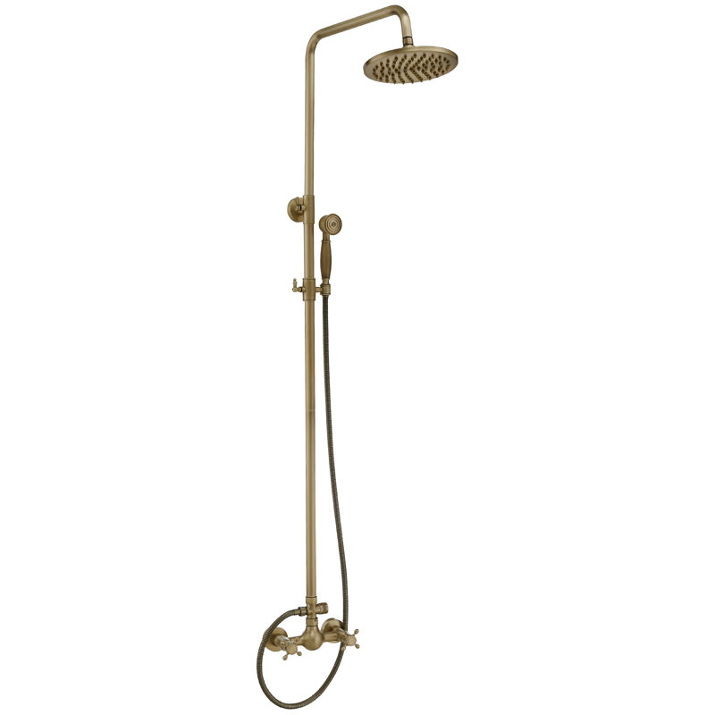 Robinet de douche avec valve brute, Bronze antique