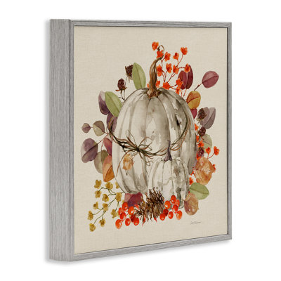 Art automnal de la citrouille aux herbes par giclée par Carol Robinson