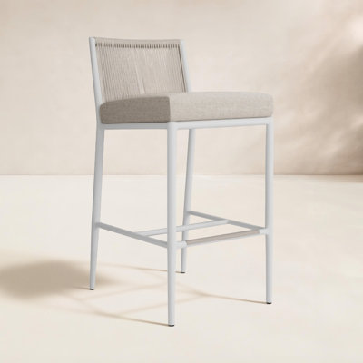 Sabbia 40.75'' Olefin Rope Outdoor Bar Stool with Sunbrella® Cushion
