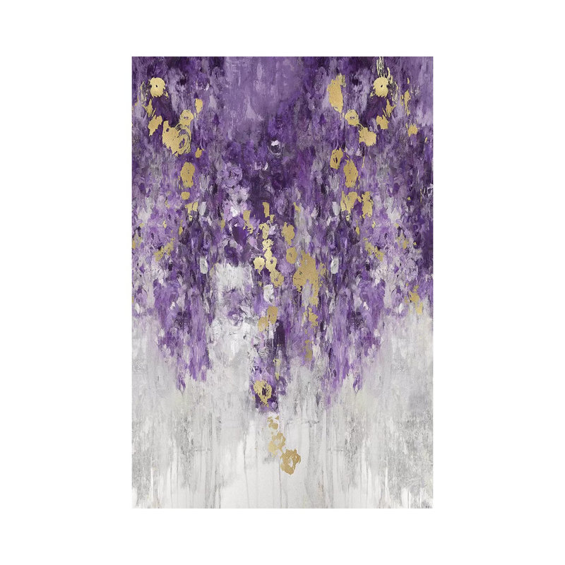 « Cascade Purple » par Nikki Robbins-impression, H 26 po x l 18 po x 1,5 po, Toile tendue