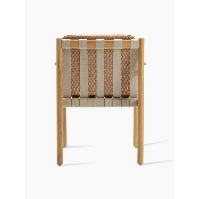 Oda Outdoor Teak Dining Armchair, Sienna