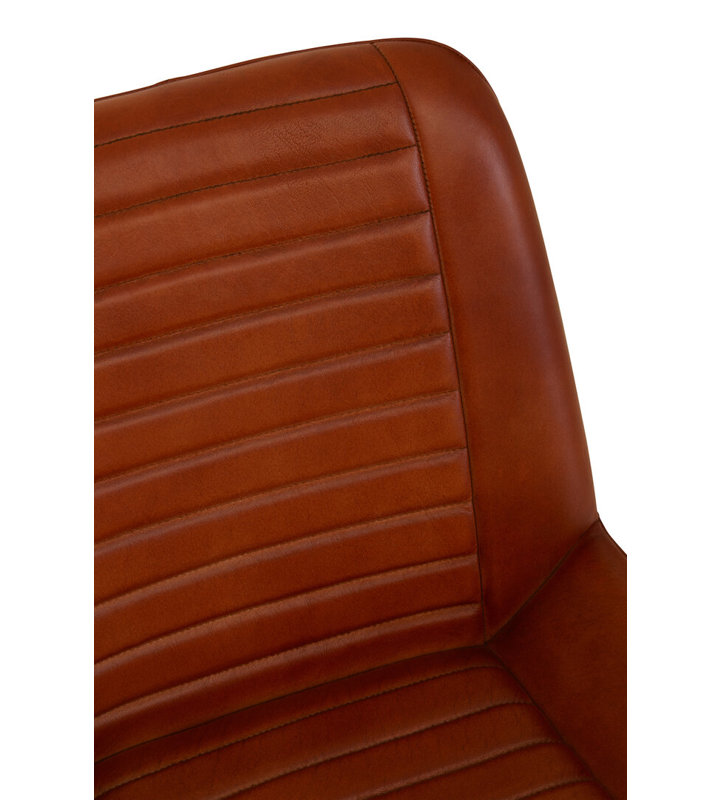 47 cm H Tufted Leather Side Chair