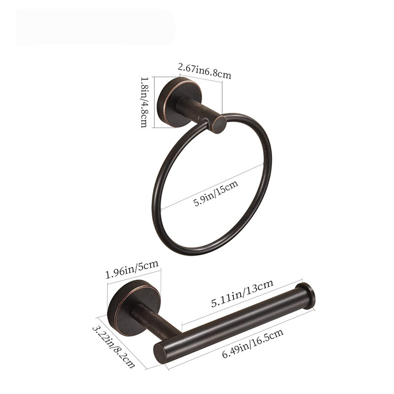 Ensemble de quincaillerie de salle de bain 2 pièces