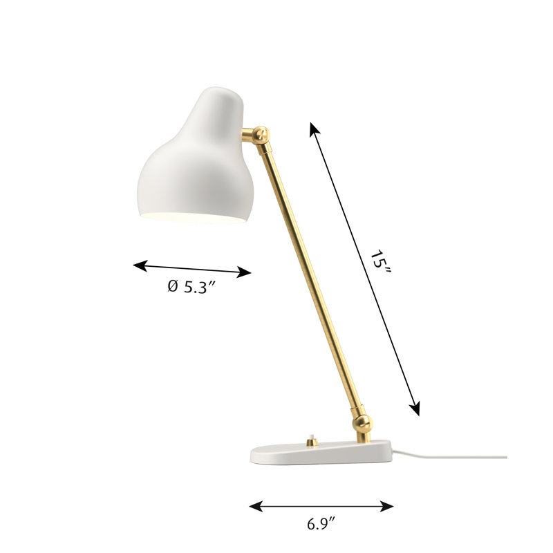 VL 38 LED Desk Table Lamp, White