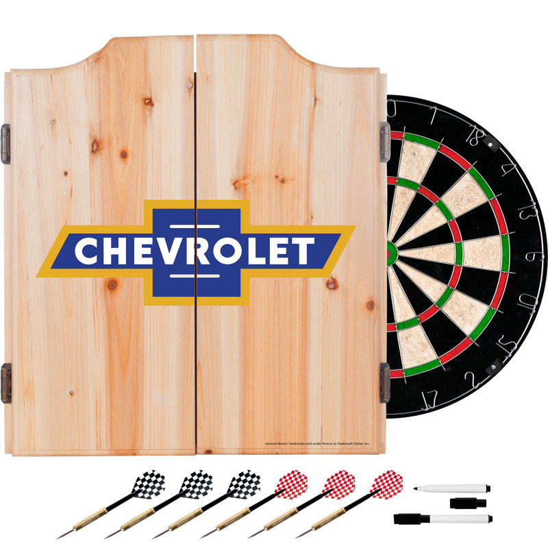 Ensemble de jeu de fléchettes et cabinets Chevy Super Service