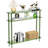 Acrylic Console Table Narrow, 3 Tier Long Entryway Table With Storage, Mid-century Modern Sofa Table For Living Room, Hallway (Green, 39.4“×9.4”×35.4“)-1995206978