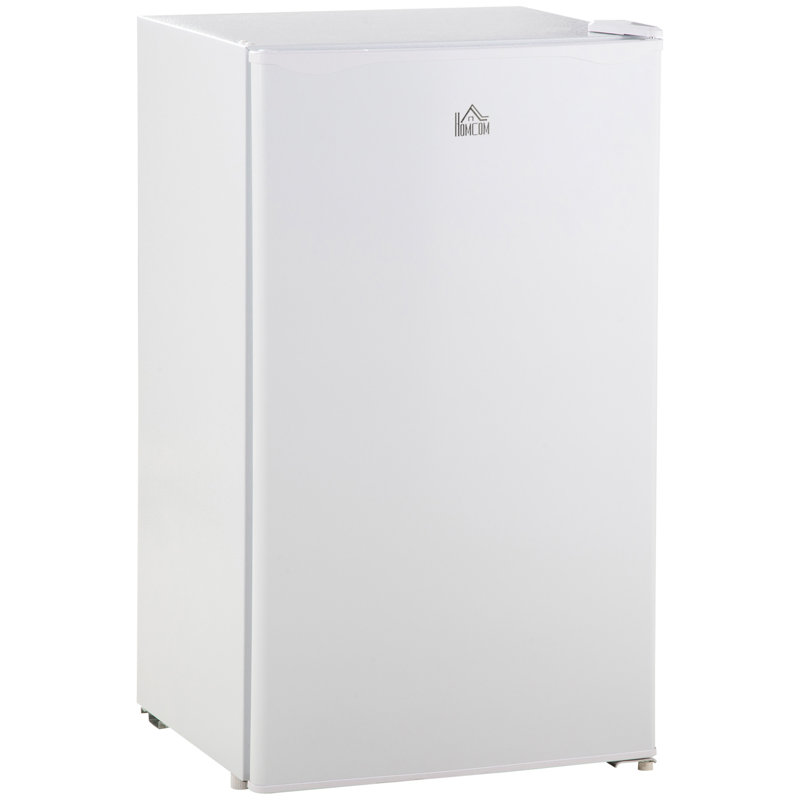 HOMCOM 90 L Freestanding Mini Fridge with Freezer, White/Silver
