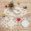 Ensemble de 4 napperons brodés Lenox French Perle Holly