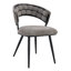 Ensemble de 2 chaises de salle à manger en velours avec pieds noirs, chaises d'appoint rembourrées modernes pour la salle à manger et la cuisine-698952986