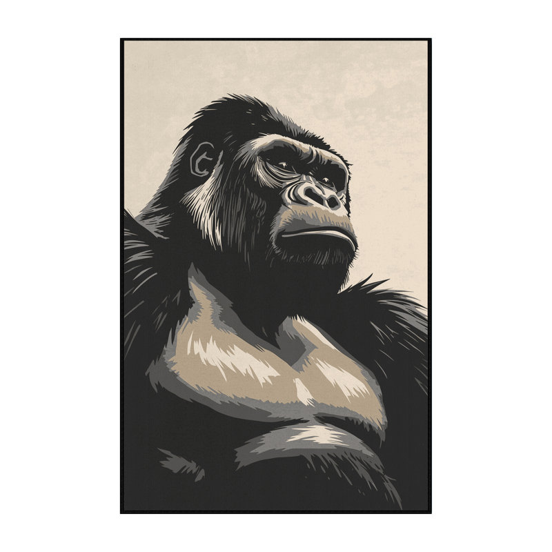 Machine Washable Pavli Gorilla Modern Solid Color Rug in Gray – Black Binding, 2 x 4