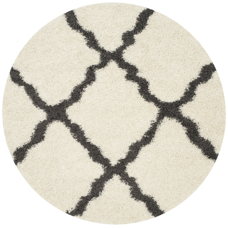 Alonnah Shag Performance Geometric Rug, Round 6'