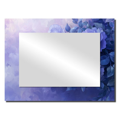 Purple Twilight Glow Of Roses - Floral Decorative Mirror Wall Art - Printed On Metal