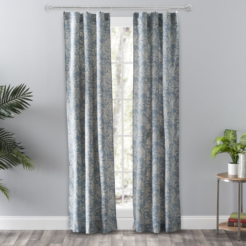 Sanita Room Darkening Curtain Pair, Blue, 28" x 84"