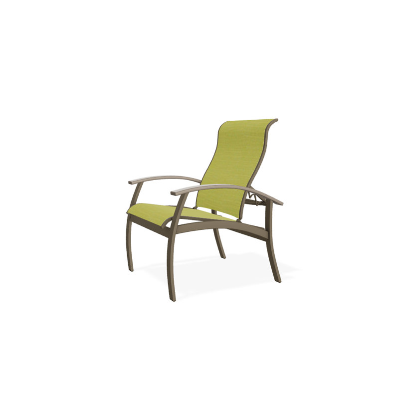 Chaise de patio Askar, Désert, Lime 38D Sunbrella®, Bois de plage texturé