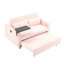 Velours côtelé rose à double fonction avec conception à tirer, table mobile pour le divertissement, ordinateur portable à