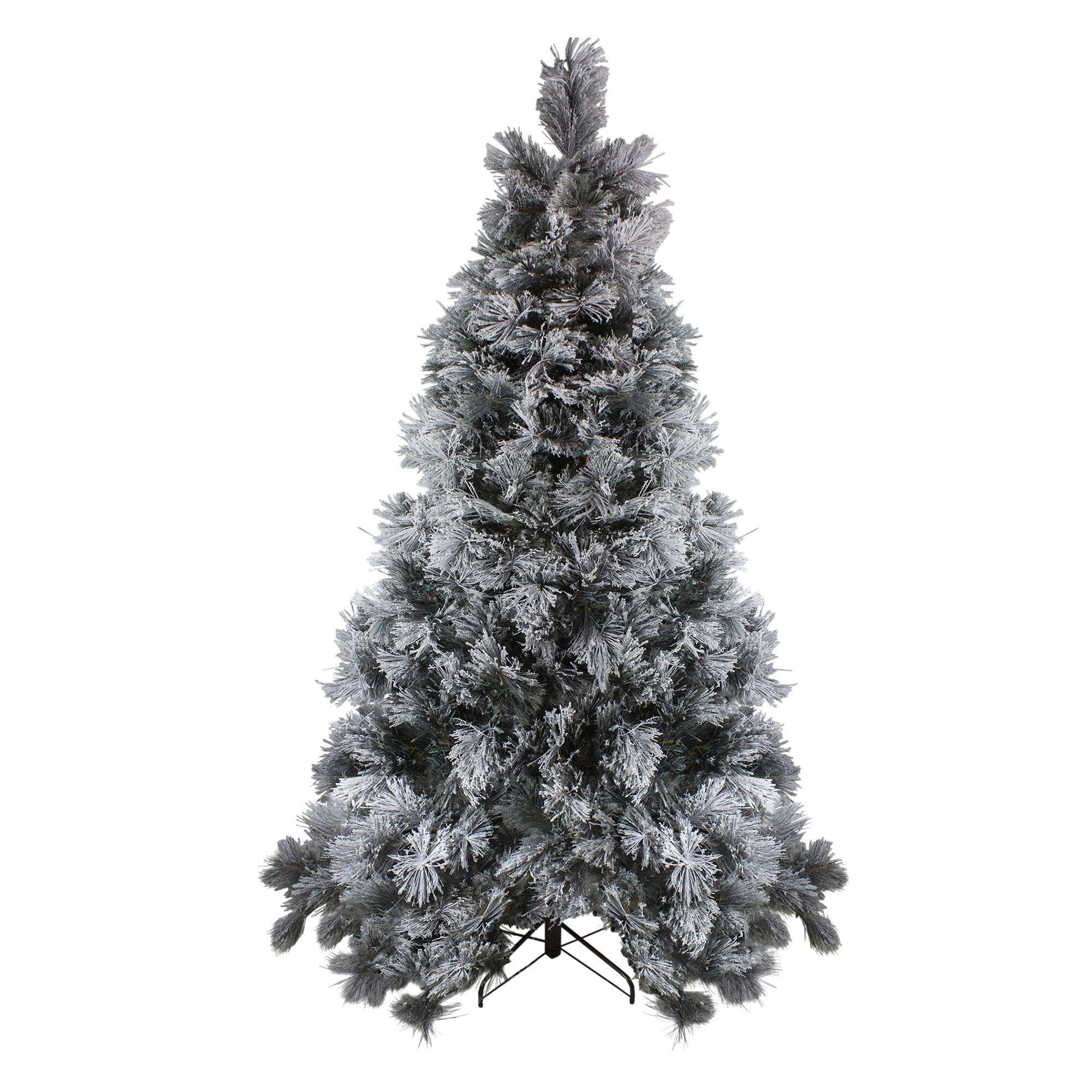 Northlight 7.5' Flocked Black Spruce Artificial Christmas Tree - Unlit ...