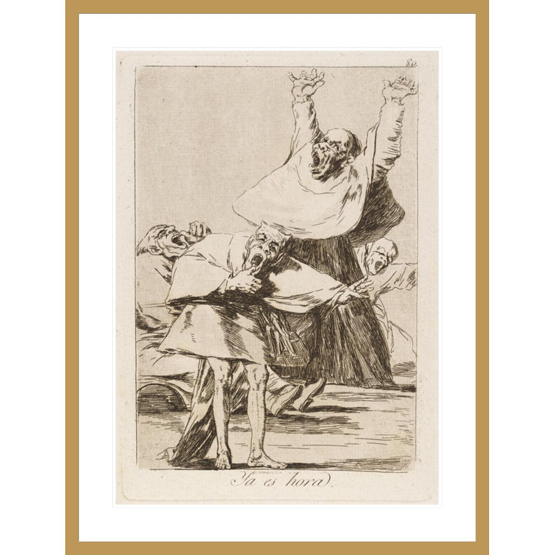 Il y a une horreur. (Il est temps.) Par Francisco de Goya - Estampe numérique encadrée, H 41,5 po x l 31,7 po