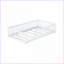 Lit plateforme simple en bois d'hévéa avec garde-corps de sécurité - aucun sommier nécessaire, blanc pour les espaces compacts-1062797211