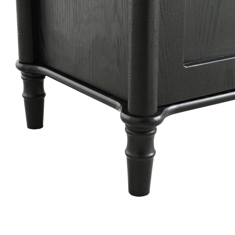 72,05 poHarmoire noire rétro-moderne Century, H 72,05 po x l 32,89 po x P 17,48 po
