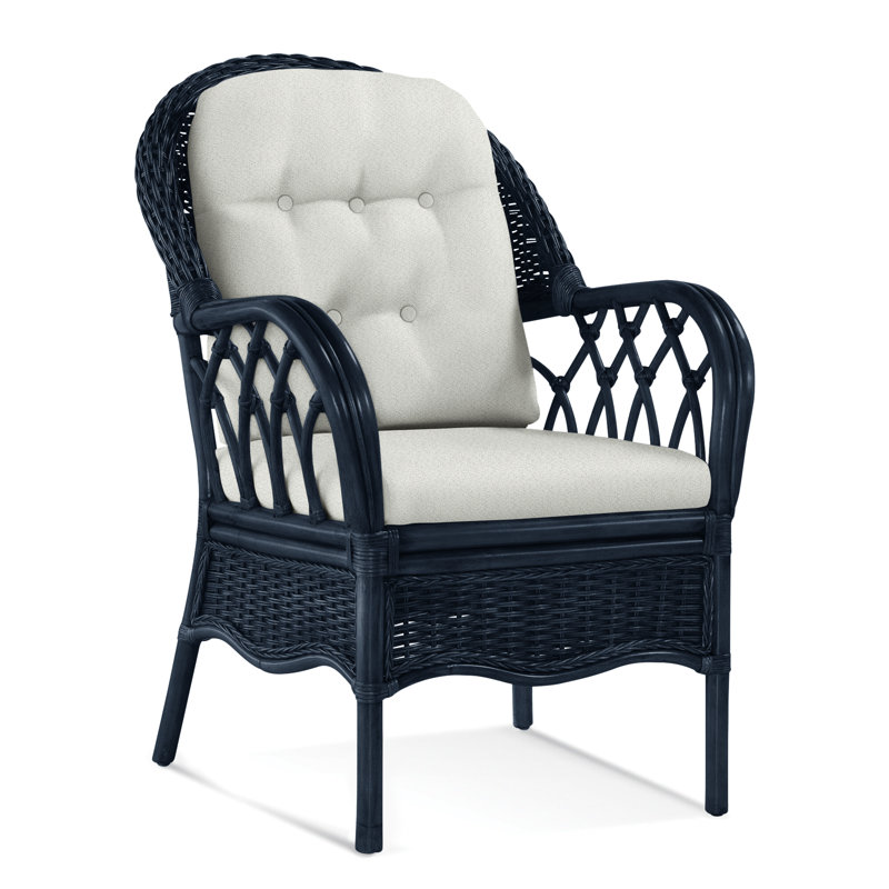 Chaise avec accoudoirs rembourrée Everglade, Marine, Bleu marine de base; 0317-61