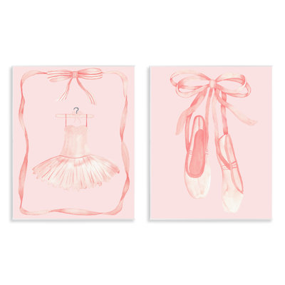 Ensemble de 2 plaques murales Pastel Ballerina