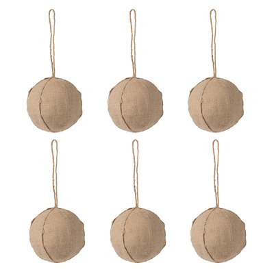 S/6 4.5" Burlap Ball