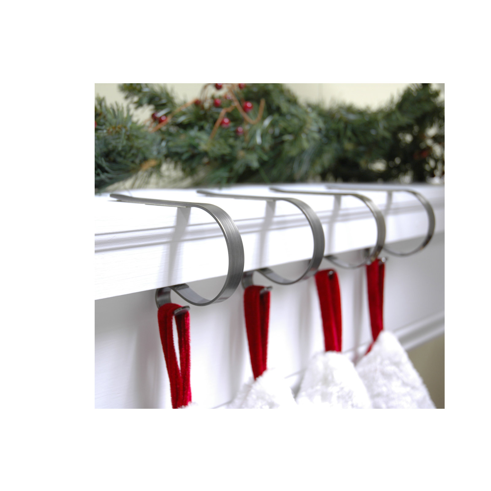 Stocking Holder, Pewter
