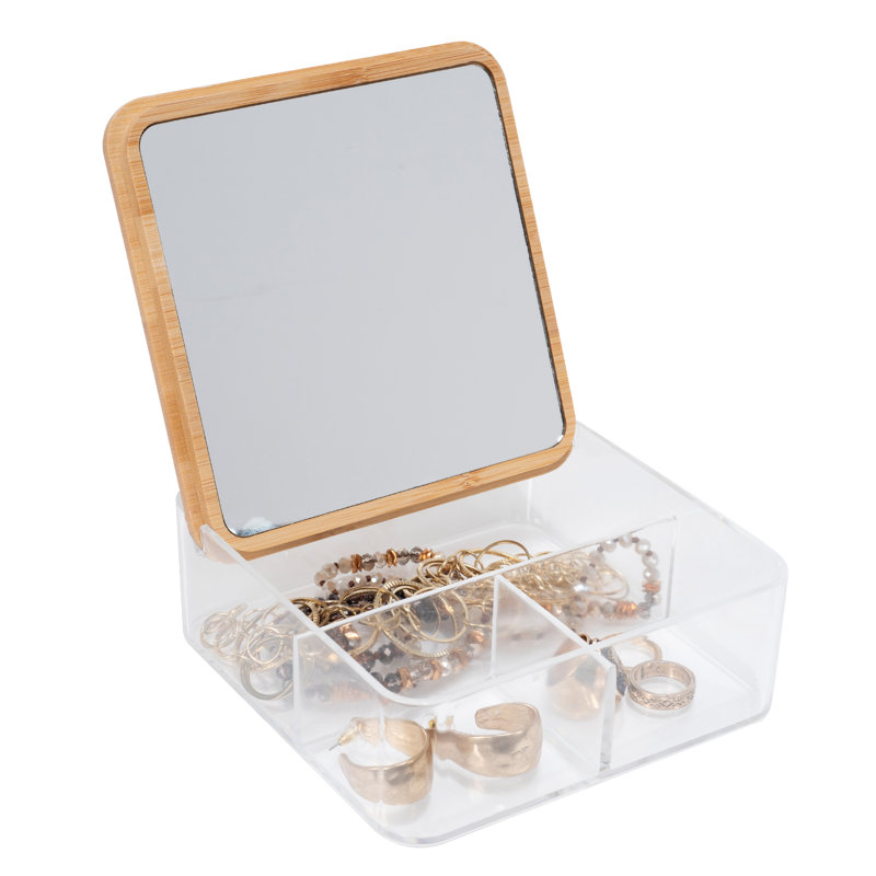 Plastic 3 Compartment Makeup Organizer