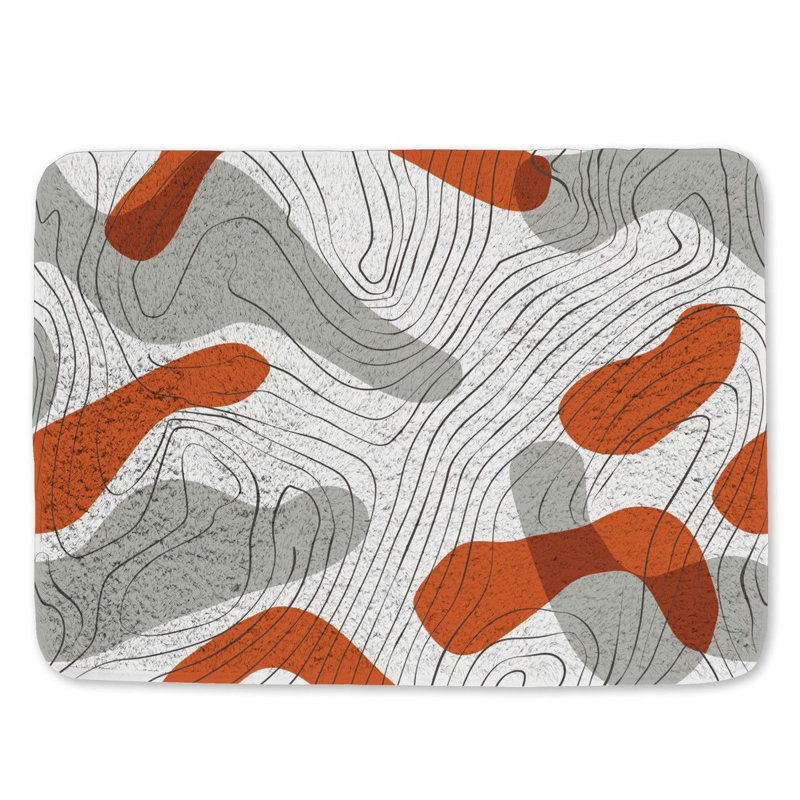 Rowin Microfiber / Microsuede Bath Mat, 17"W x 24"L