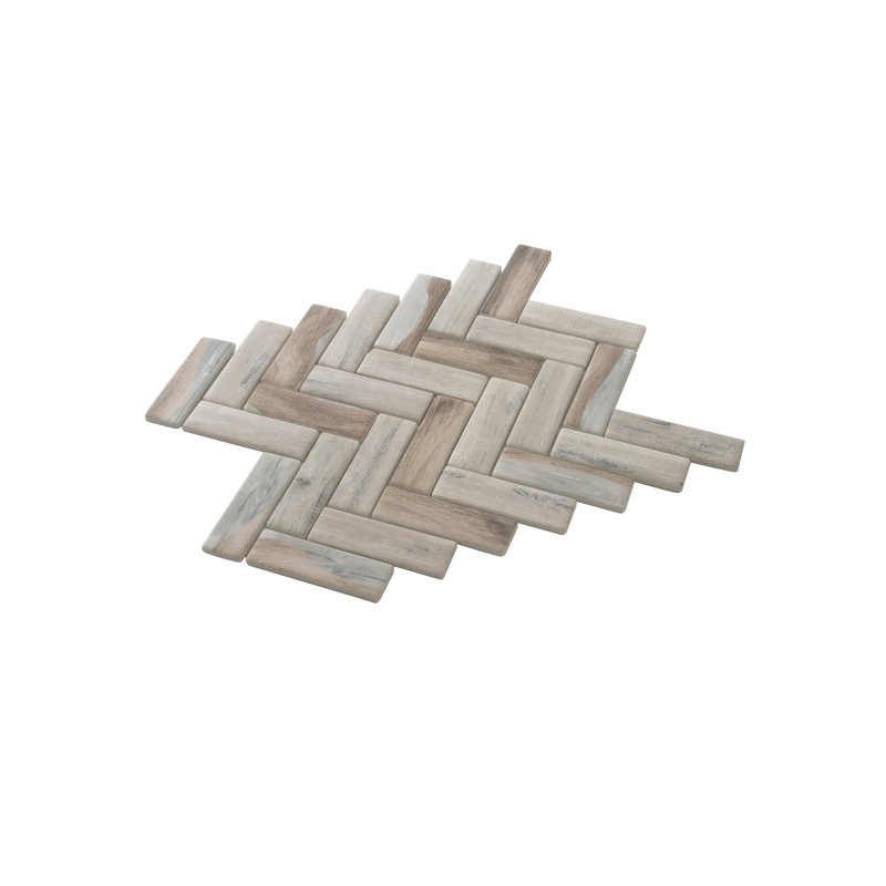 Aloha 1.2 in. x 3.9 in. Herringbone Matte Tile, Light Beige