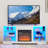 TV Stand Electric Fireplace  Glass Shelves, 3D Fireplace TV Stand with LED Lights Wood with USB Charging Outlet Modern Television Table Center for TV up to 62" White, 58''W*15.5''D*24.4-1052033101