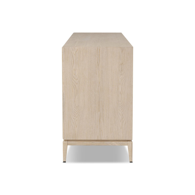 Rosenell 6 Drawer Dresser, Natural Oak Veneer