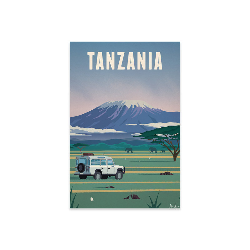 Tanzanie - Imprimé, Unframed, H 24 po x l 16 po x P 0,25 po