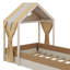Lit simple tapissier avec rideaux