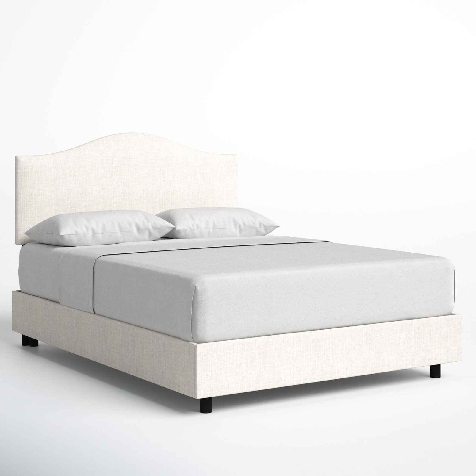 Morris Upholstered Standard Bed, Classic Talc Linen, King