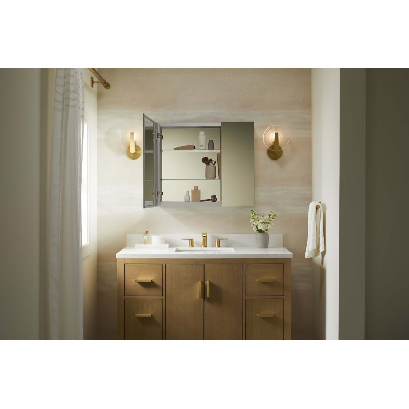 Embark Premium. Rectangular Two-Door Medicine Cabinet, 26" H x 30" W x 4" D
