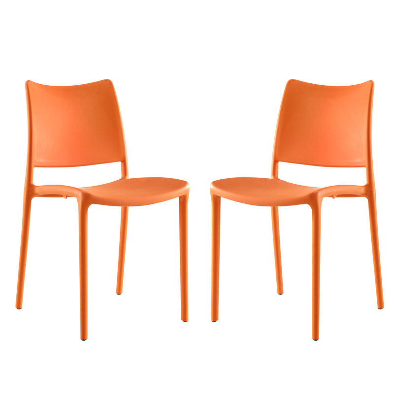 Chaise en plastique Modway Hipster, Orange