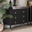 Commode en bois noir avec tiroirs Baxton Studio Tamra