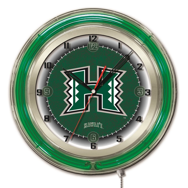 Horloge murale 19 po NCAA, Rainbow Warriors de Hawaii