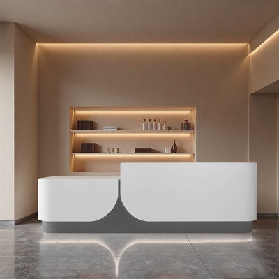 Sleek Multi-Functional Service Desk with Integrated Cashier – Modern Stylish for Offices Retail Areas and Hotel