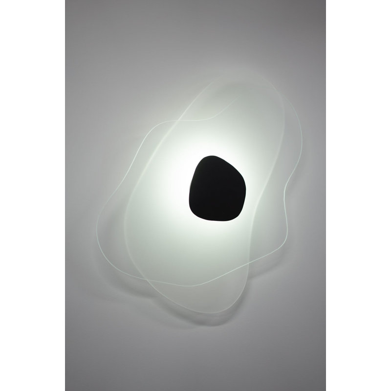 Aurora Aluminum LED Flush Mounted Sconce, Clear