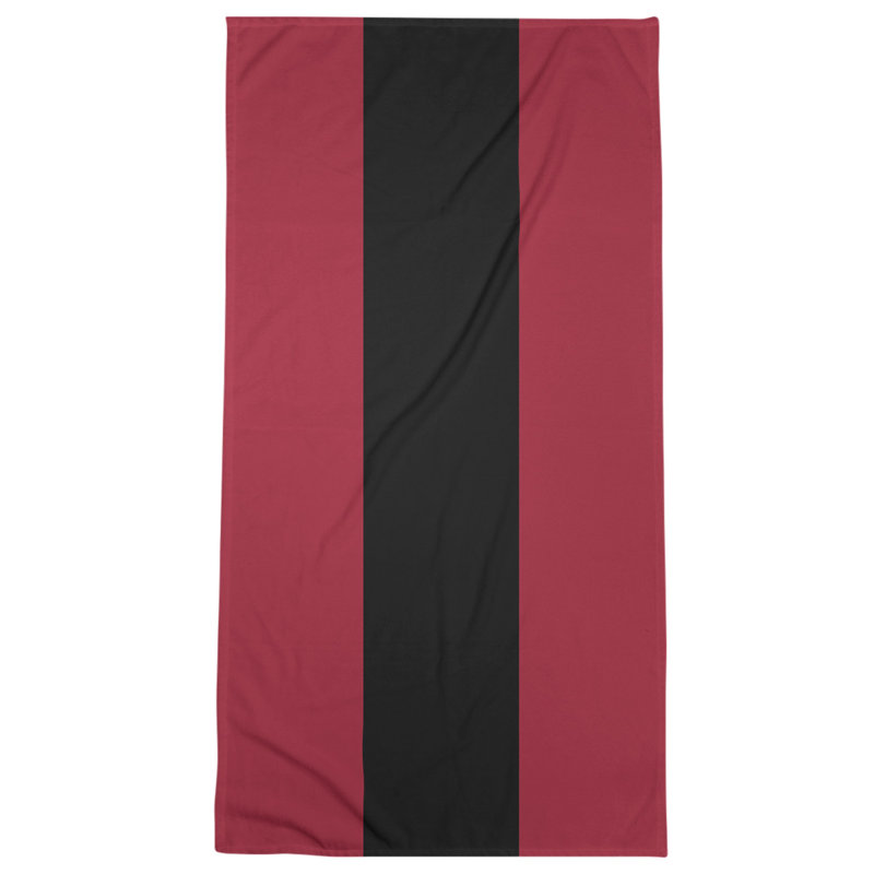 Microfiber Bath Towel, Atlanta Throwback Football Red/Black